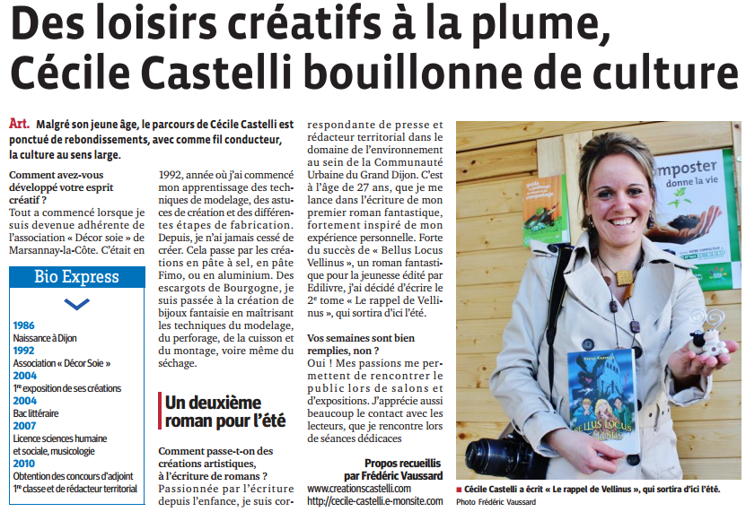 article_Le_Progres_Cecile_Castelli_2015_Edilivre