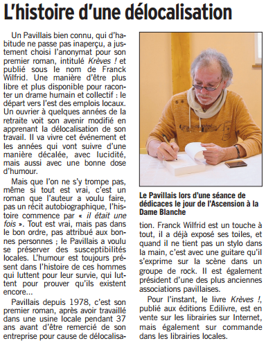 article_Le_Courrier_Cauchois_Franck_Wilfrid_2015_Edilivre