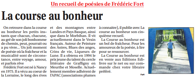 article_Le_Petit_Journal_de_l_Aude_Frédéric_Fort_2015_Edilivre