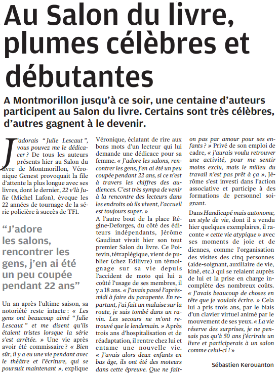 article_La_Nouvelle_République_Jérôme_Gaudinat_2015_Edilivre