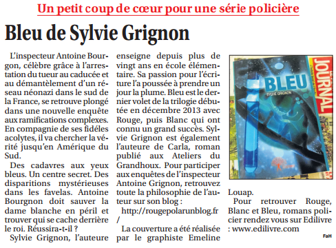 article_Le_Petit_Journal_de_L_Aude_Slvie_Grignon_2015_Edilivre