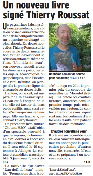 article_Le_Dauphiné_Libéré_Thierry_Roussat_2015_Edilivre