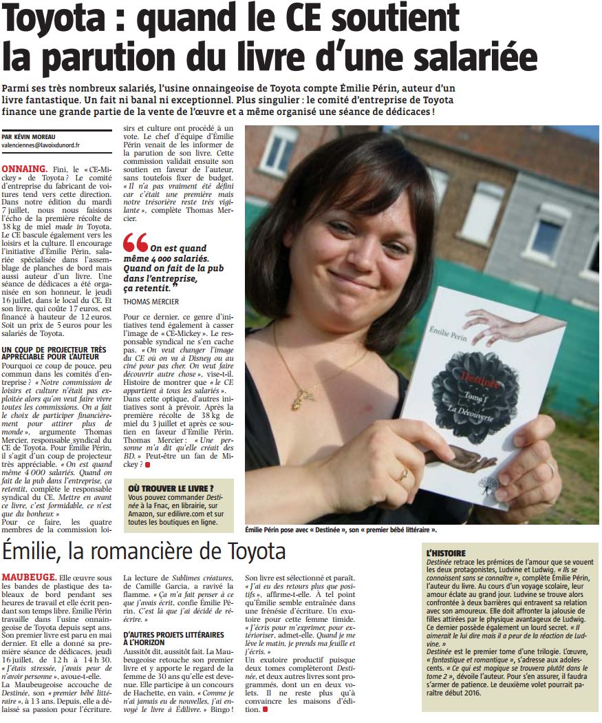 article_La_Voix_du_Nord_Émilie_Périn_2015_Edilivre