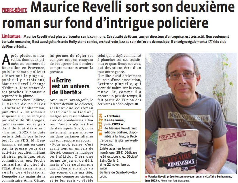 article_Le_Progrès_Maurice_Revelli_2015_Edilivre