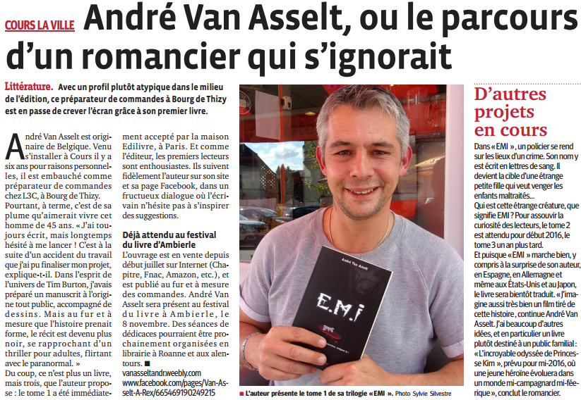 article_Le_Progrès_André_Van_Asselt_2015_Edilivre