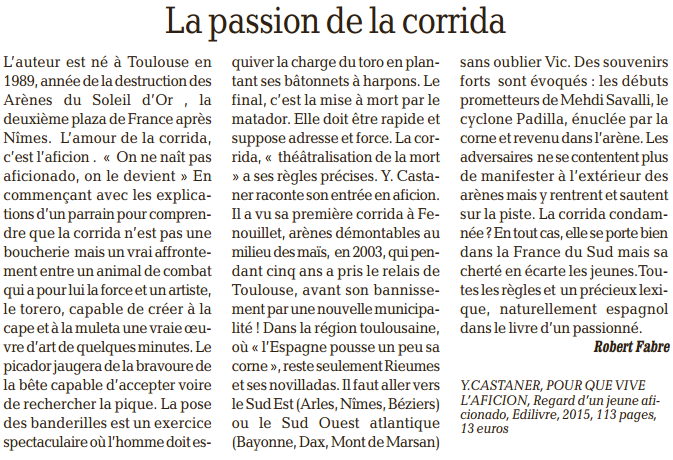 article_La_Dépêche_du_Midi_Y_Castañer_2015_Edilivre