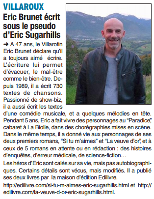 article_Le_Dauphiné_Libéré_Eric_Sugarhills_2015_Edilivre