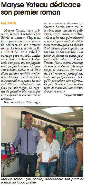 article_Le_Courrier_Français-Gironde_Maryse_Yoteau_2015_Edilivre