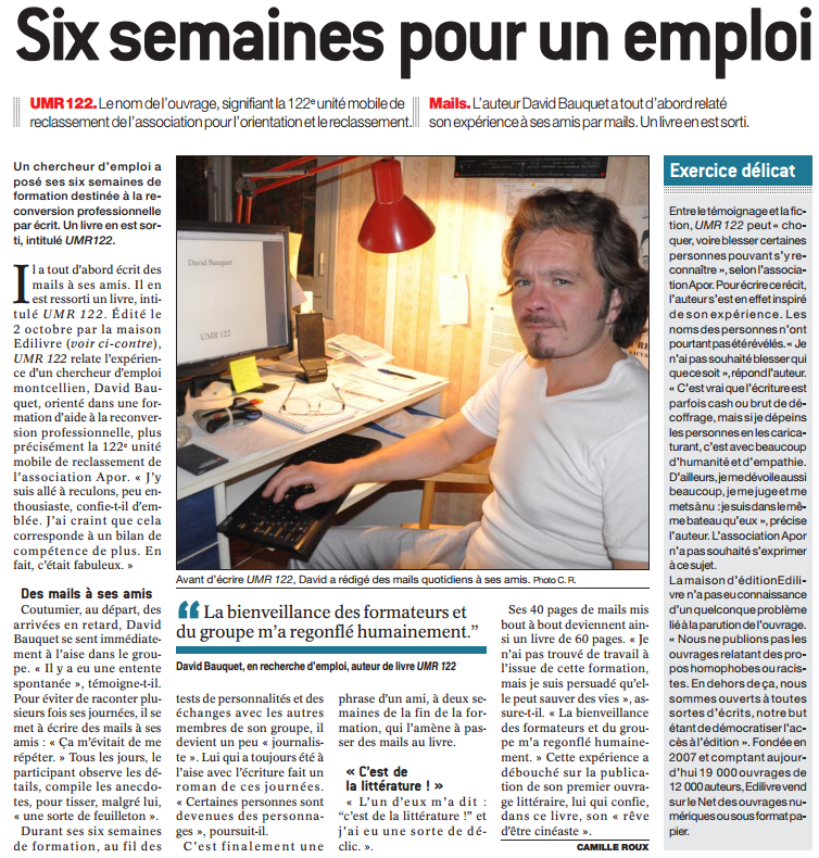 article_Le_Journal_de_Saône_et_Loire_David_Bauquet_2015_Edilivre