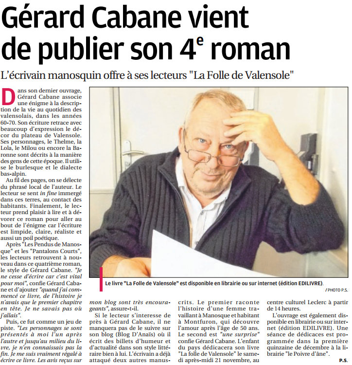 article_La_Provence_Gérard_Cabane_2015_Edilivre