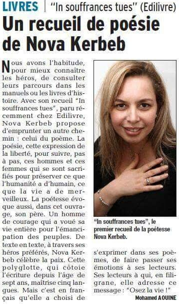 article_Le_Dauphiné_Libéré_Nova_Kerbeb_2016_Edilivre