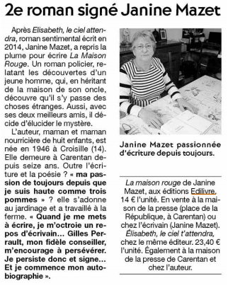 article_La_Presse_de_La_Manche_Janine_Mazet_2015_Edilivre
