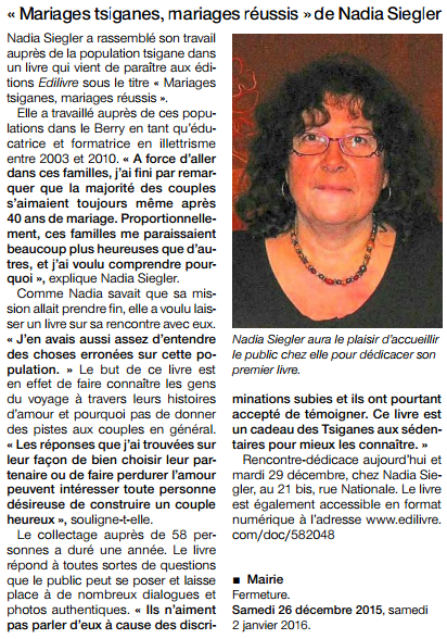 article_Ouest_France_Nadia_Siegler_2015_Edilivre
