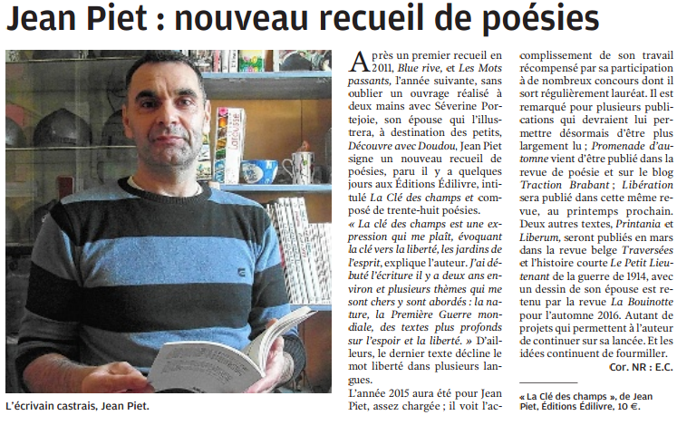 article_La_Nouvelle_République_Jean_Piet_2015_Edilivre
