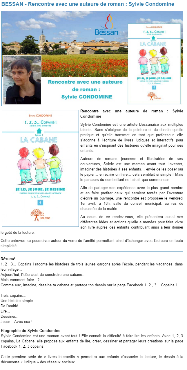 article_Hérault_Tribune_Sylvie_Condomine_2016_Edilivre