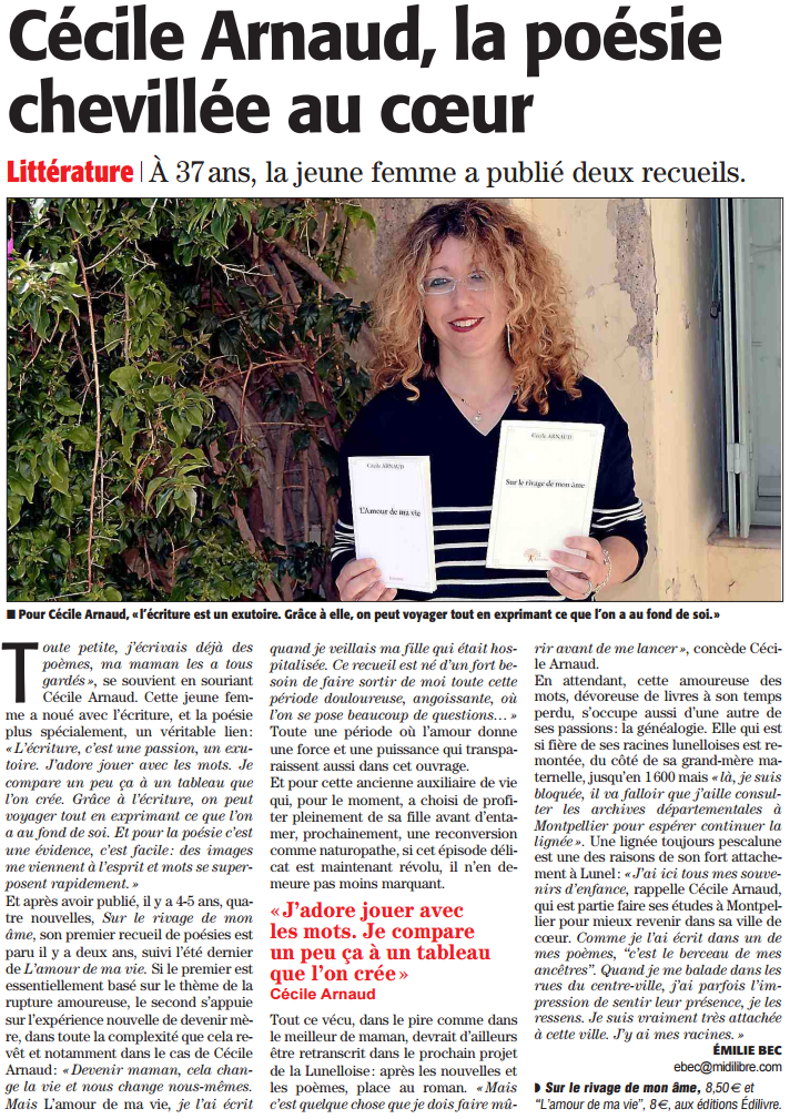 article_Midi_Libre_Cécile_Arnaud_2016_Edilivre