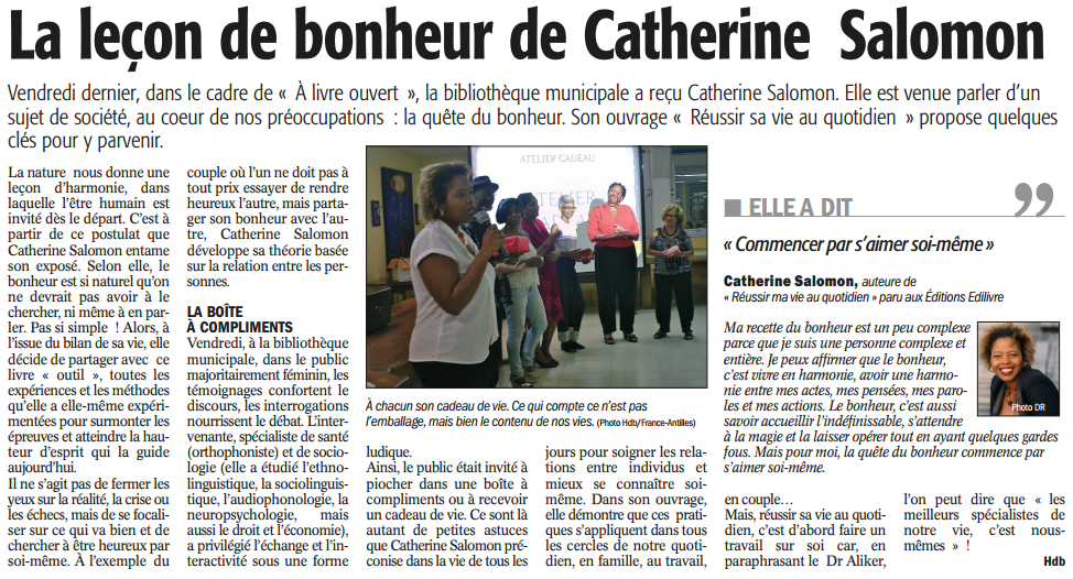 article_France_Antilles_Catherine_SALOMON_2016_Edilivre