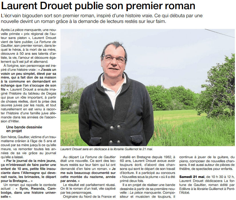 article_Ouest_France_Laurent_Drouet_2016_Edilivre
