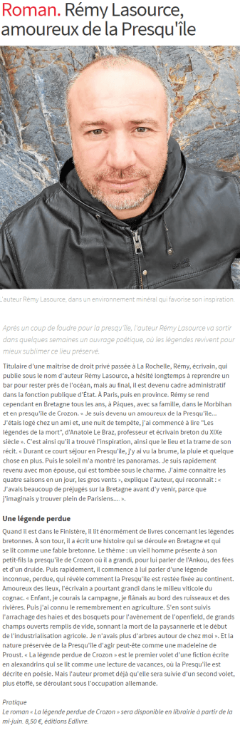 article_Le_Télégramme_Remy_Lasource_2016_Edilivre