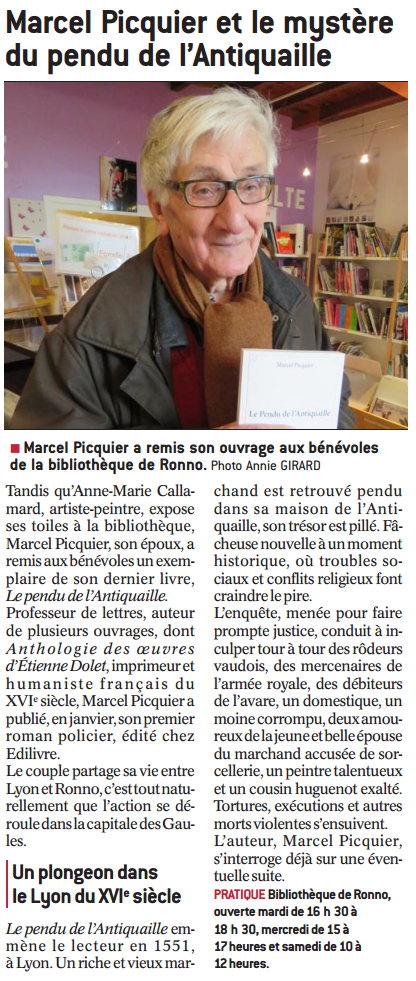 article_Le_Progrès_Marcel_Picquier_2016_Edilivre