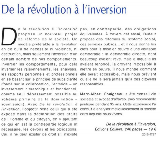 article_Journal spécial des Sociétés_Marc Albert Chaigneau_2016_Edilivre