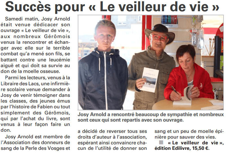 article_Vosges matin_.Josy Arnold
