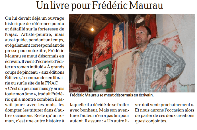 article_LaDépêche_Frédéric Maurau