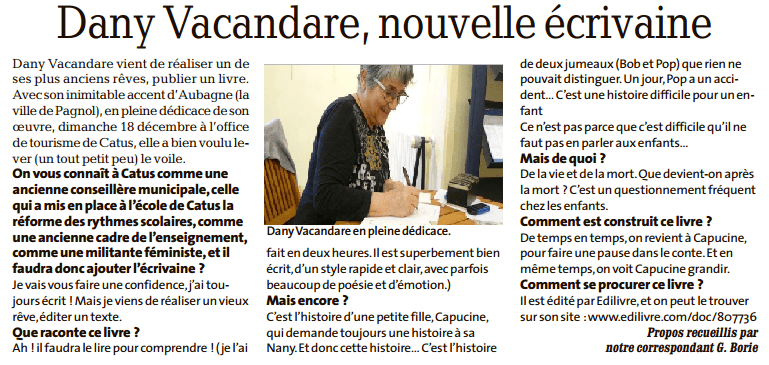 article_LaDépêche_DanyVacandare