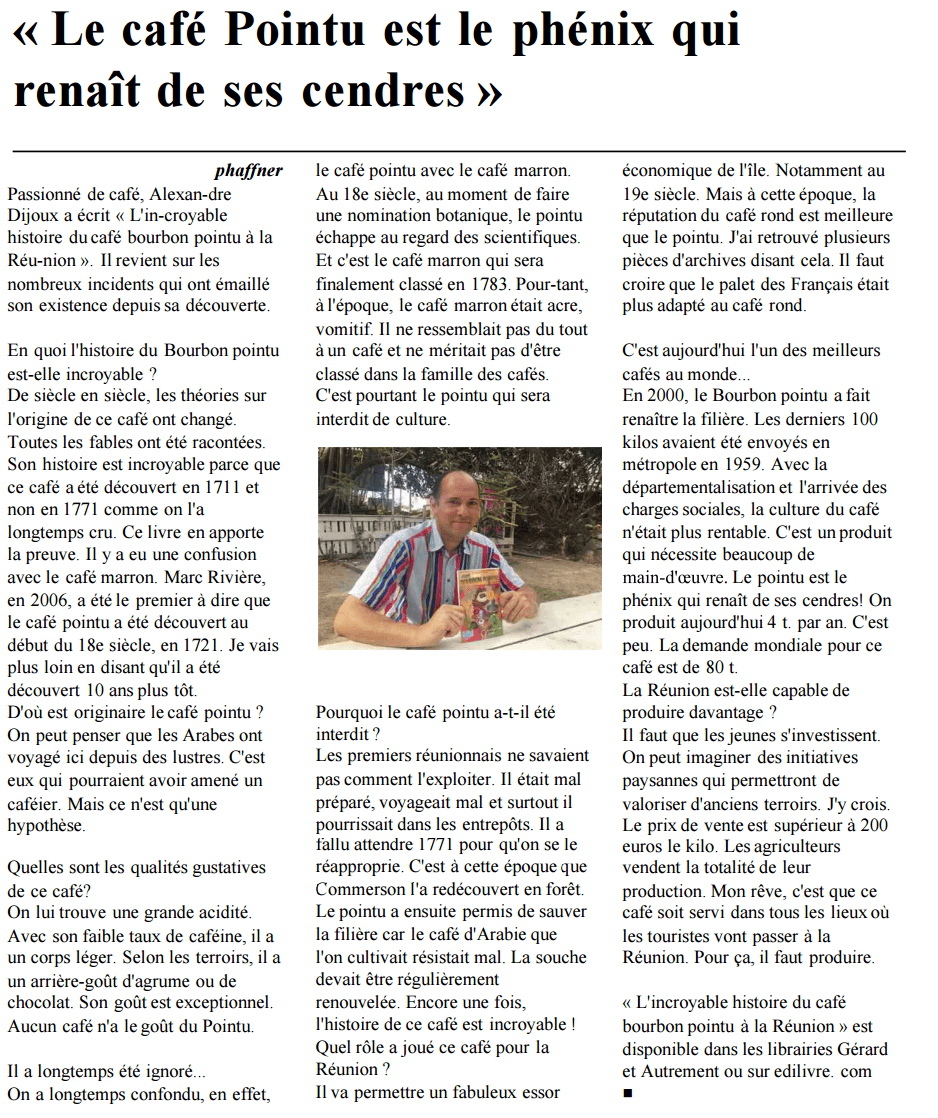 article_Journal de l'île de la Réunion_Alexandre Dijoux