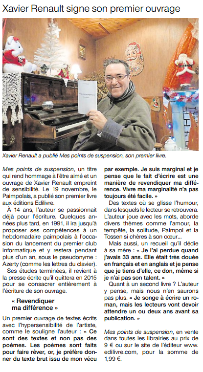 article_Ouest France_Xavier Renault