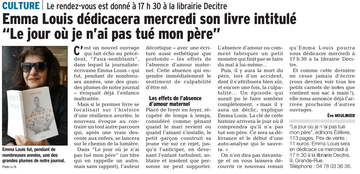 article_Le Dauphiné Libéré_Emma Louis
