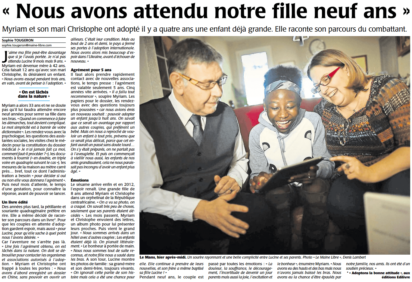 article_Le Maine Libre_Myriam Audouin