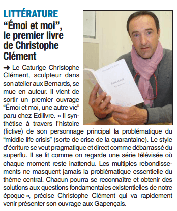 article_Le Dauphiné Libéré_Christophe CLÉMENT_2017_Edilivre
