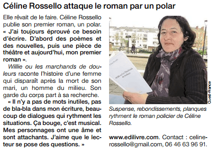 article_Ouest France_Céline Rossello_2017_Edilivre