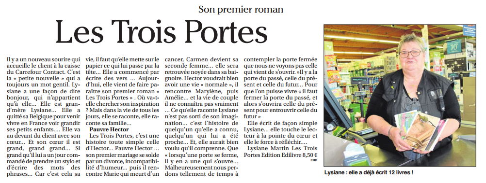 article_Le Petit Journal Lot-Et-Garonne _Lysiane MARTIN_2017_Edilivre