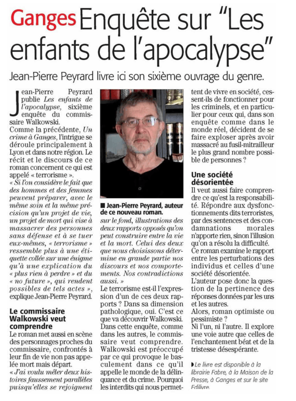 article_Midi Libre_Jean-Pierre Peyrard_2017_Edilivre