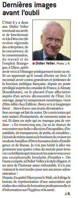 article_Le Bien Public _Didier Veller_2017_Edilivre