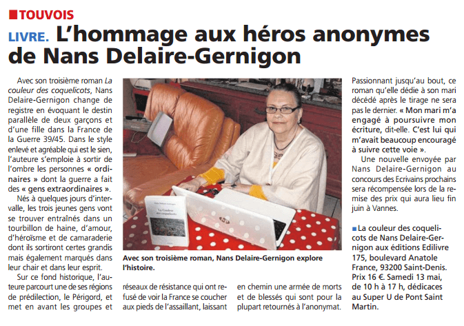 article_Le Courrier (Du Pays De Retz)_Nans Delaire-Gernigon_2017_Edilivre