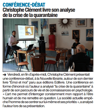 article_Le Dauphiné Libéré _Christophe CLÉMENT_2017_Edilivre