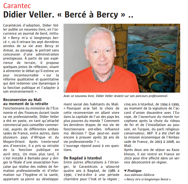 article_Le Télégramme _Didier Veller_2017_Edilivre