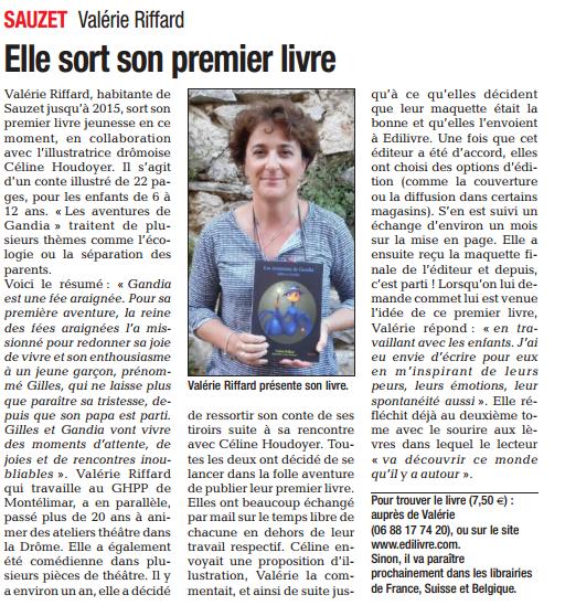 article_La Tribune De Montélimar _Valérie Riffard_2017_Edilivre
