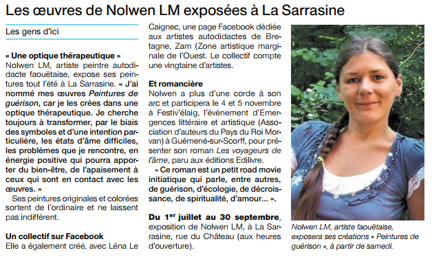 article_Ouest France _Nolwen LM_2017_Edilivre