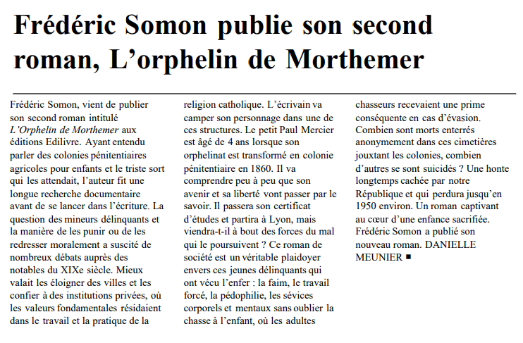 article_Midi Libre Alès-_Frédéric Somon_2017_Edilivre