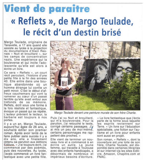 article_La Dépêche D'auvergne_Margo Teulade_2017_Edilivre