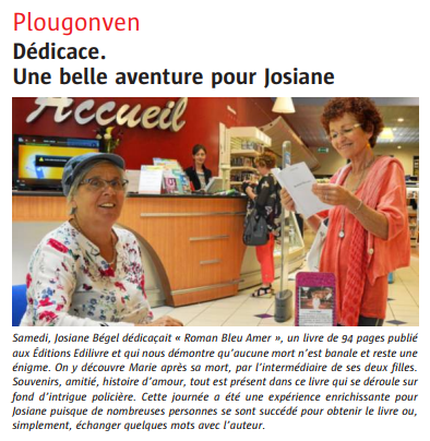 article_Le Télégramme_Josiane Bégel_2017_Edilivre