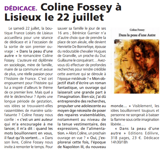 article_L' Eveil _Coline Fossey_2017_Edilivre