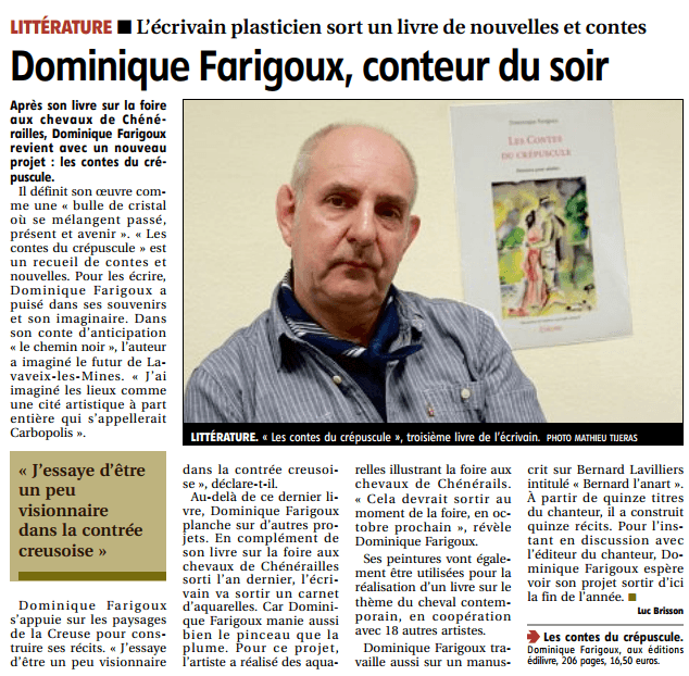 article_La Montagne_Dominique Farigoux_2017_Edilivre