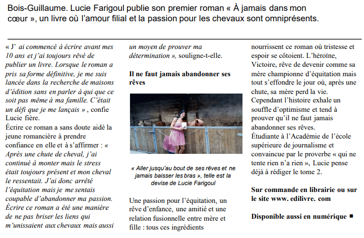 Article_Paris Normandie_Lucie Farigoul_2017_Edilivre