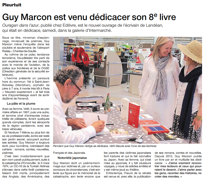Article_Ouest France St Malo_Guy Marcon_2017_Edilivre