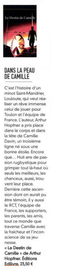 article_Midi Olympique Magazine _Arthur Hopfner_2017_Edilivre